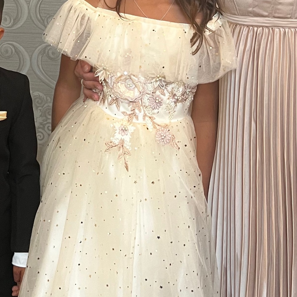 Gold Flower Girl Dress
